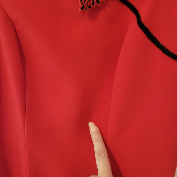 Vintage 90s Y2K Handmade Cheongsam Dress And Cropped Jacket Asian Style XS - Picture 14 of 14